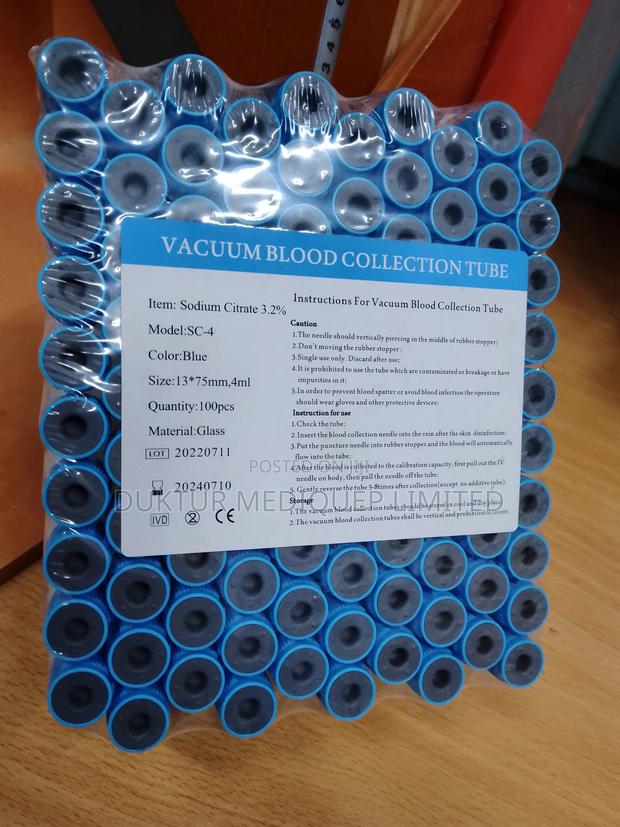 Blue Top Vacuum Blood Collection Tubes 100pcs - main view
