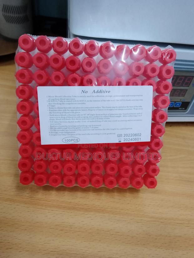 Plastic Red Top Vacuum Blood Collection Tubes 100pcs - main view