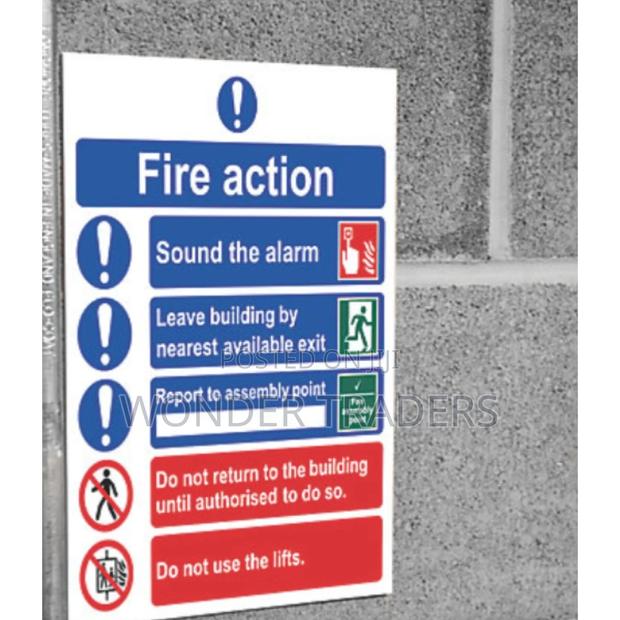 Fire Action Sign Fire Action Sign