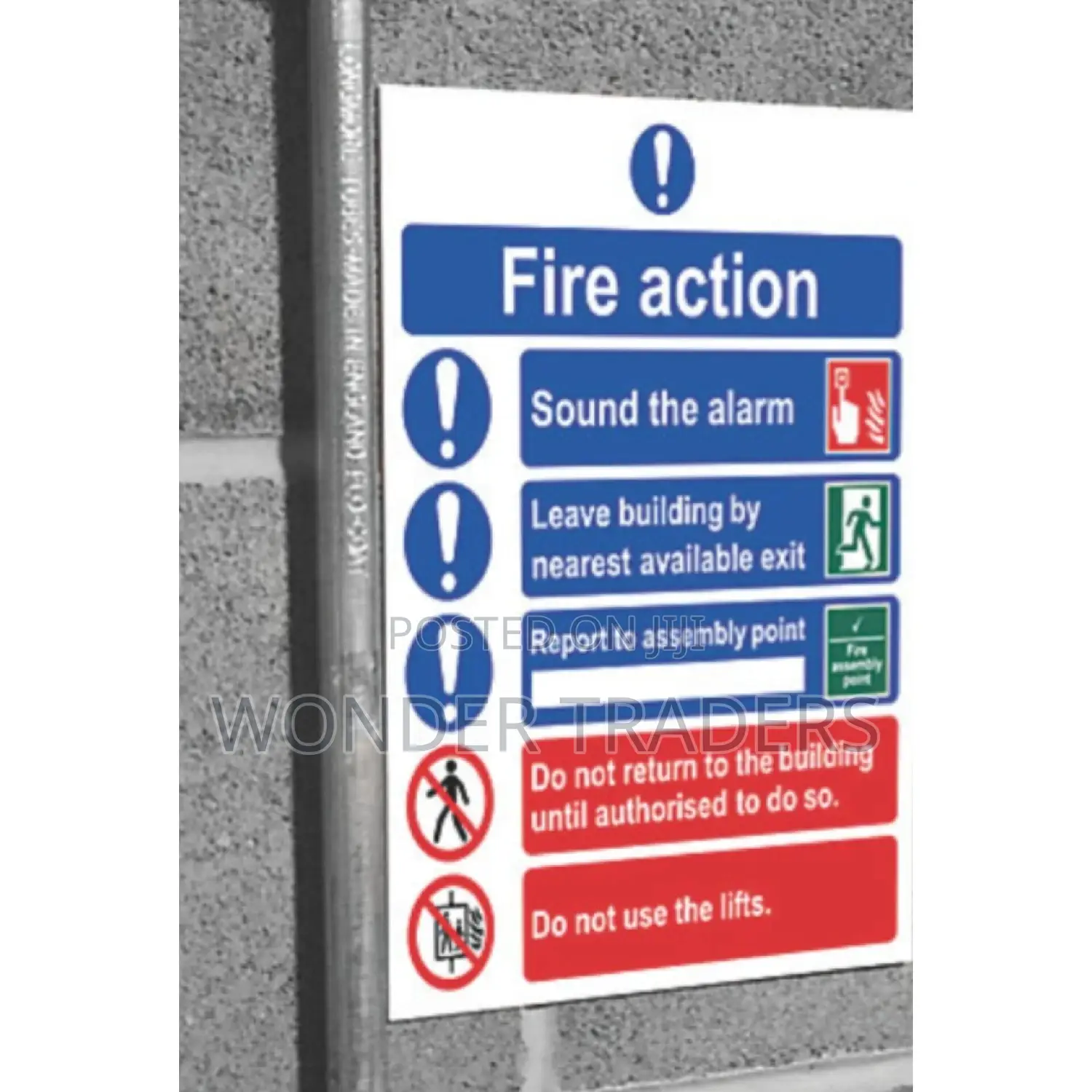 Stand Fire Action Sign