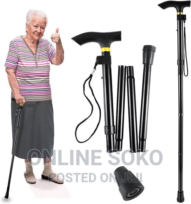 Lightweight Adjustable Metal Folding Cane Walking Stick