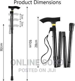 Lightweight Adjustable Metal Folding Cane Walking Stick