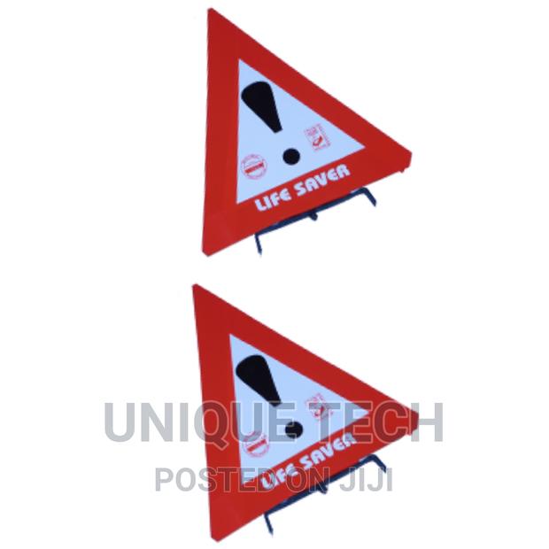 Metallic Car Life Saver Hazard Sign Triangle