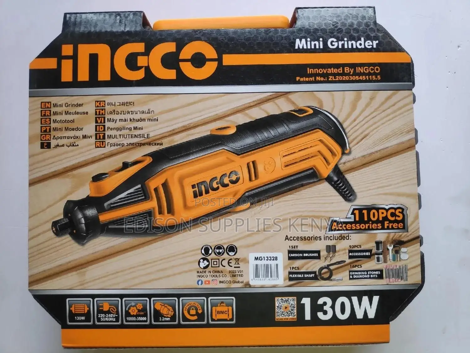 Ingco Mini Grinder + 110pcs Accessories Rotary Die Grinder