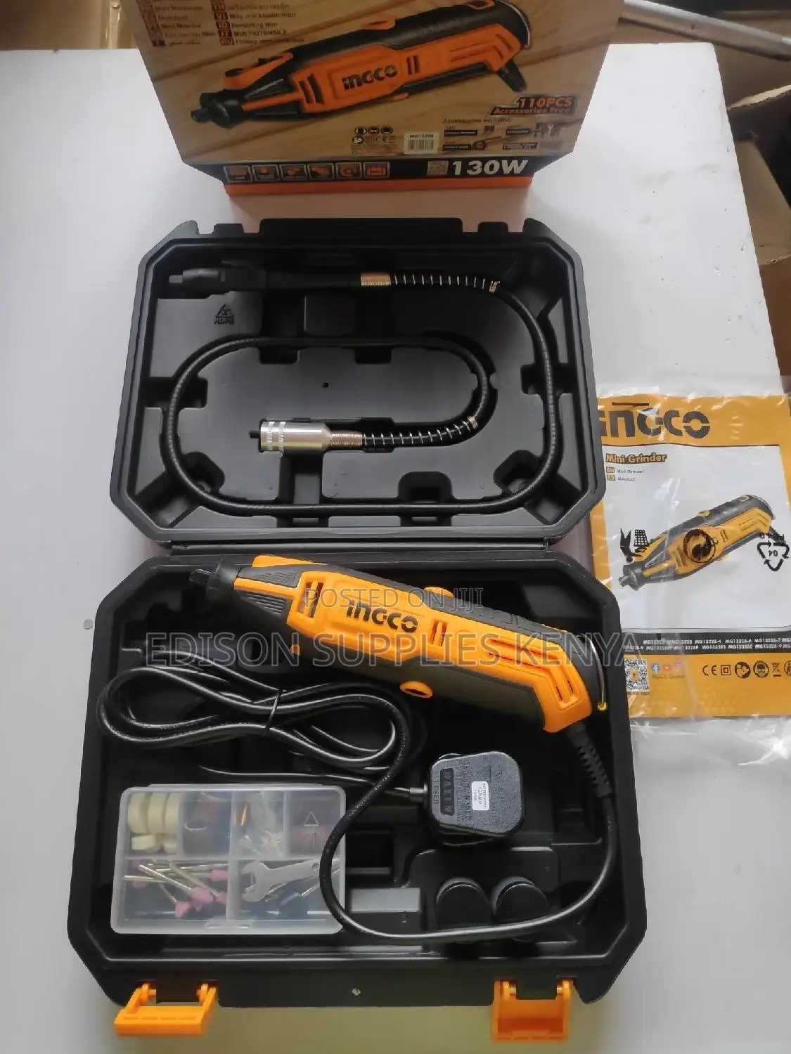 Ingco Mini Grinder + 110pcs Accessories Rotary Die Grinder