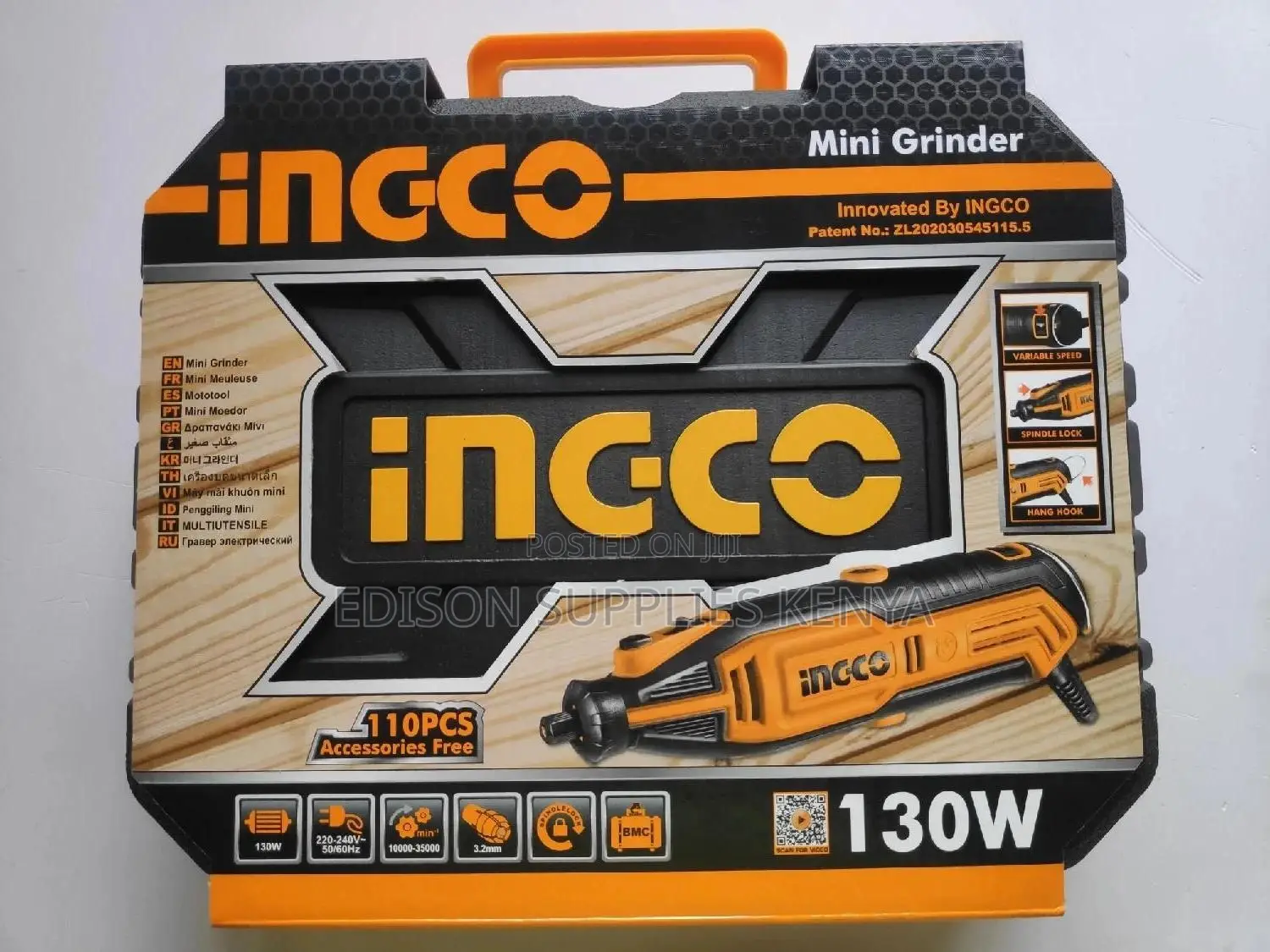 Ingco Mini Grinder + 110pcs Accessories Rotary Die Grinder