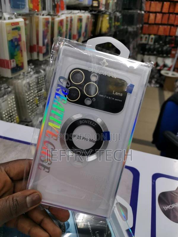 iPhone 15 Pro Max Magnetic Stand Case,With Camera Lens Prote