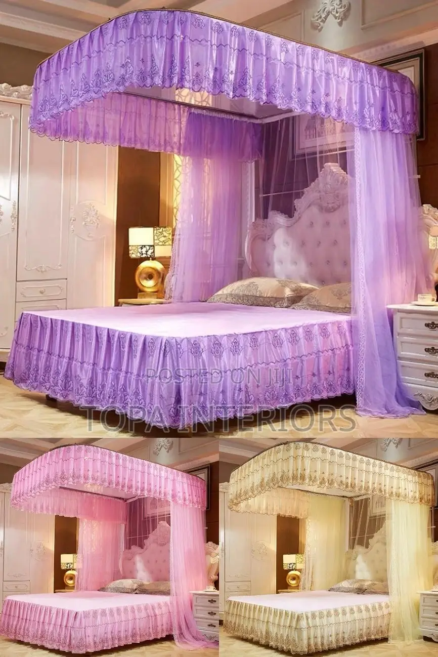 2 Stand Purple Mosquito Nets 2 Stand Purple Mosquito Nets