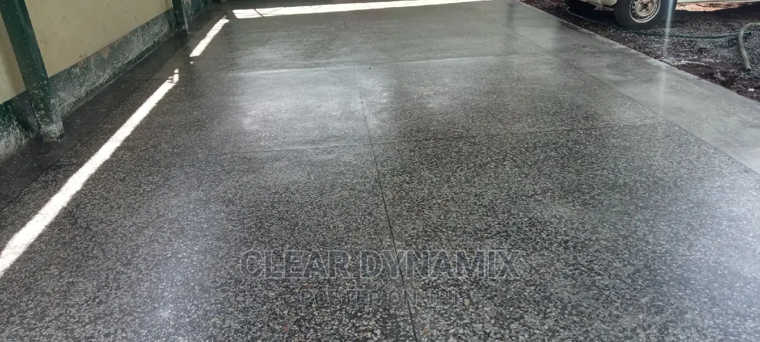 Dark Dark Grey Terrazzo