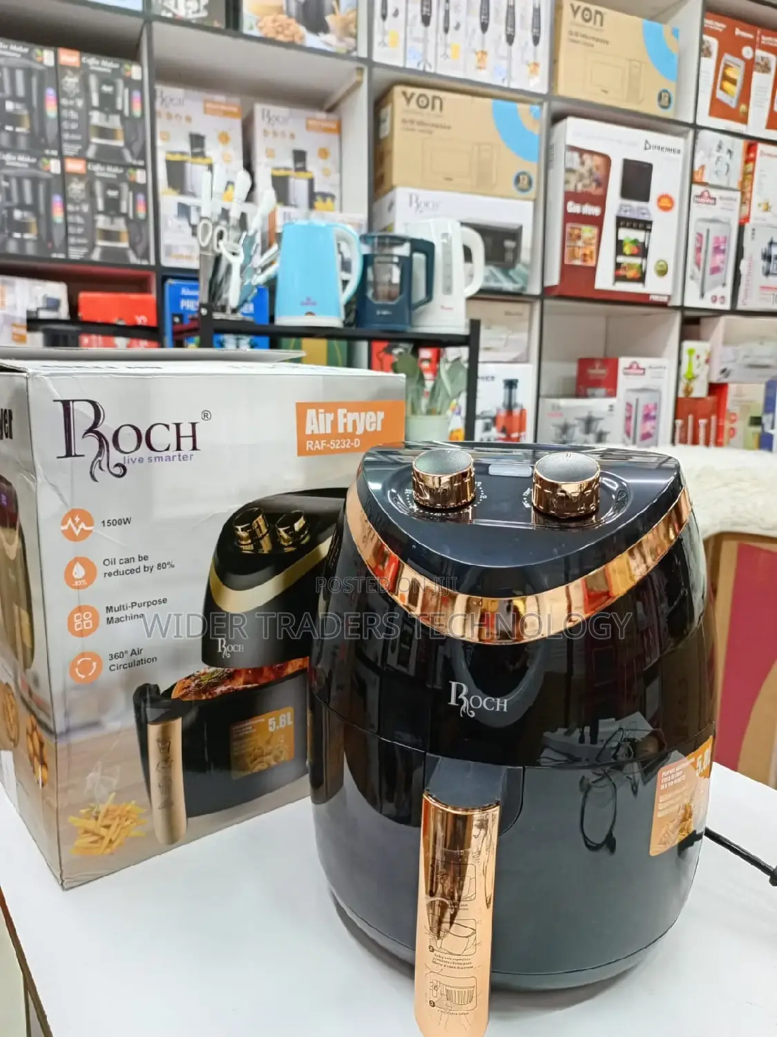 Roch Air Fryer Capacity ~ 5.8 Liters
