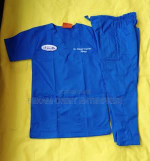 Royal Blue Customized Branded Professional Kids Scrubs - main view