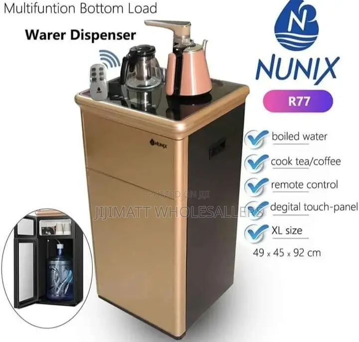 Dispenser/Nunix A1C Hot and Cold Dispenser Black and Brown