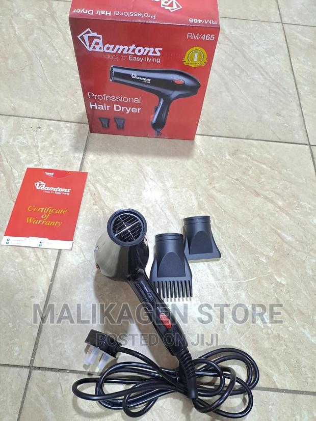 Ramtons Blow Dryer Machine Professional Compact Design Black - thumbnail 2