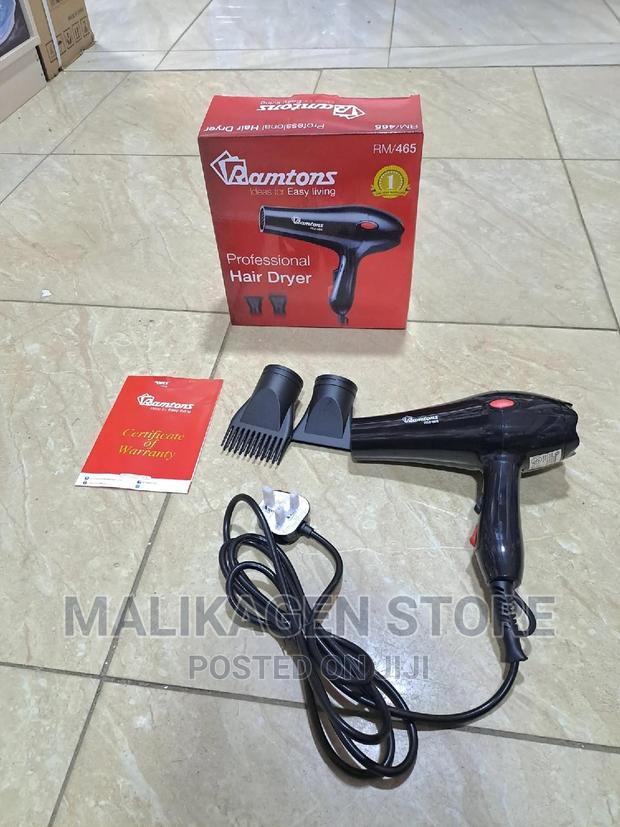 Ramtons Blow Dryer Machine Professional Compact Design Black - thumbnail 6