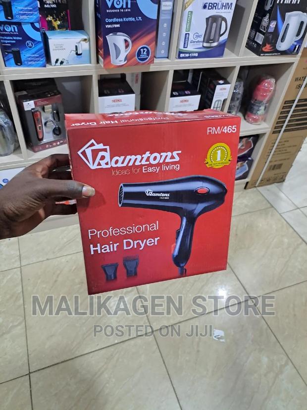 Ramtons Blow Dryer Machine Professional Compact Design Black - main view