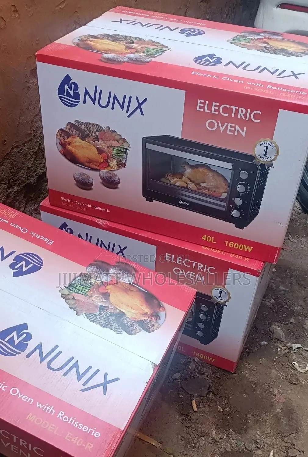 Oven//Nunix 40L Electric Oven With Rotisserie Oven - Black