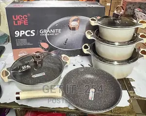 9 PCS Ucc Granite Cookware Set