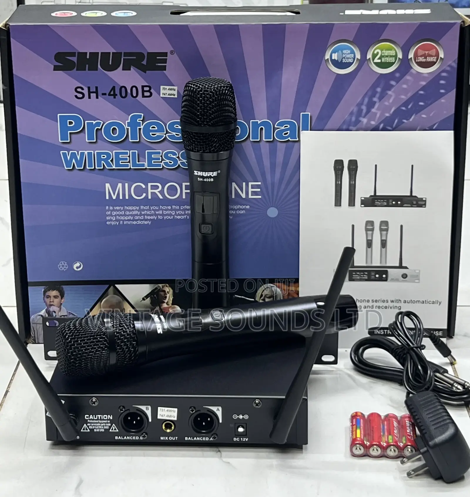 Shure Sh400b Dual Channel Wireless Microphone System