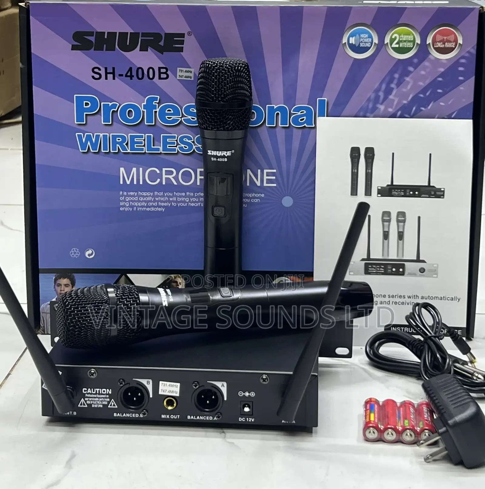 SHURE SH-400B 2pcs Wireless Microphone System