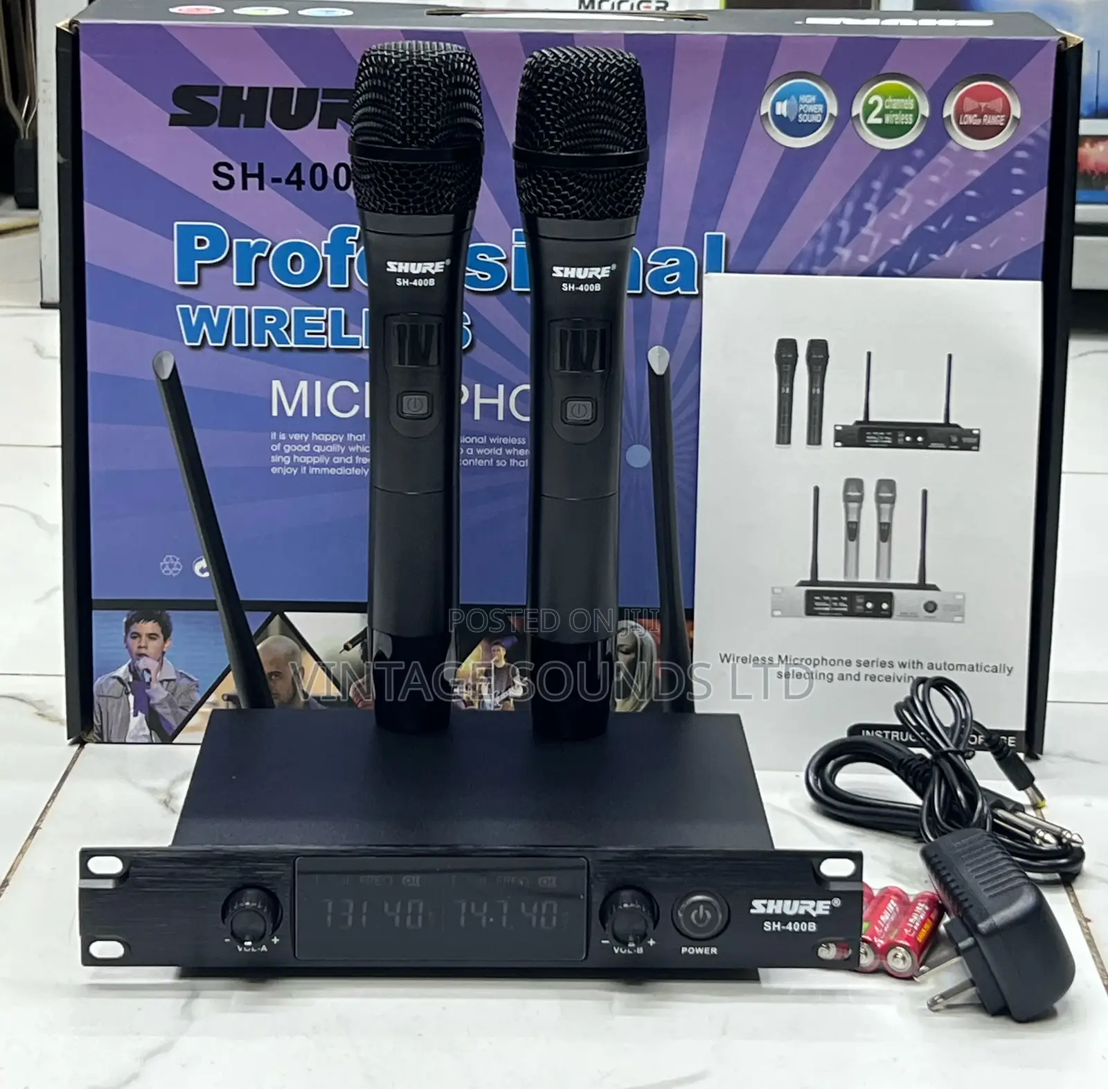 Sh-400b Shure Dual Wireless Microphone System