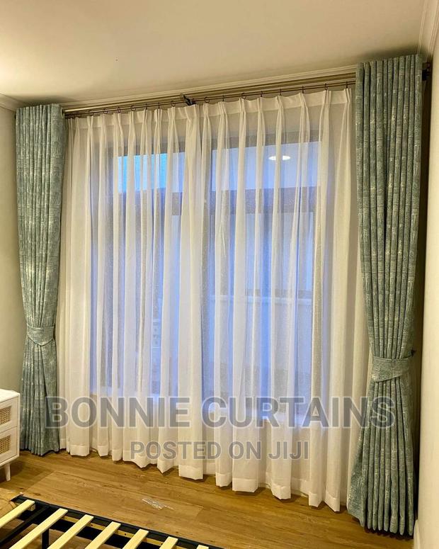 Sky Blue and Brown Curtains Nice for Bedrooms - thumbnail 2