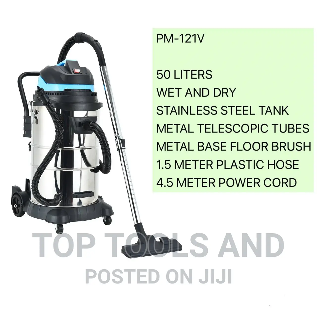 Premier PM-121V 50 Litres Wet Dry Vacuum Cleaner
