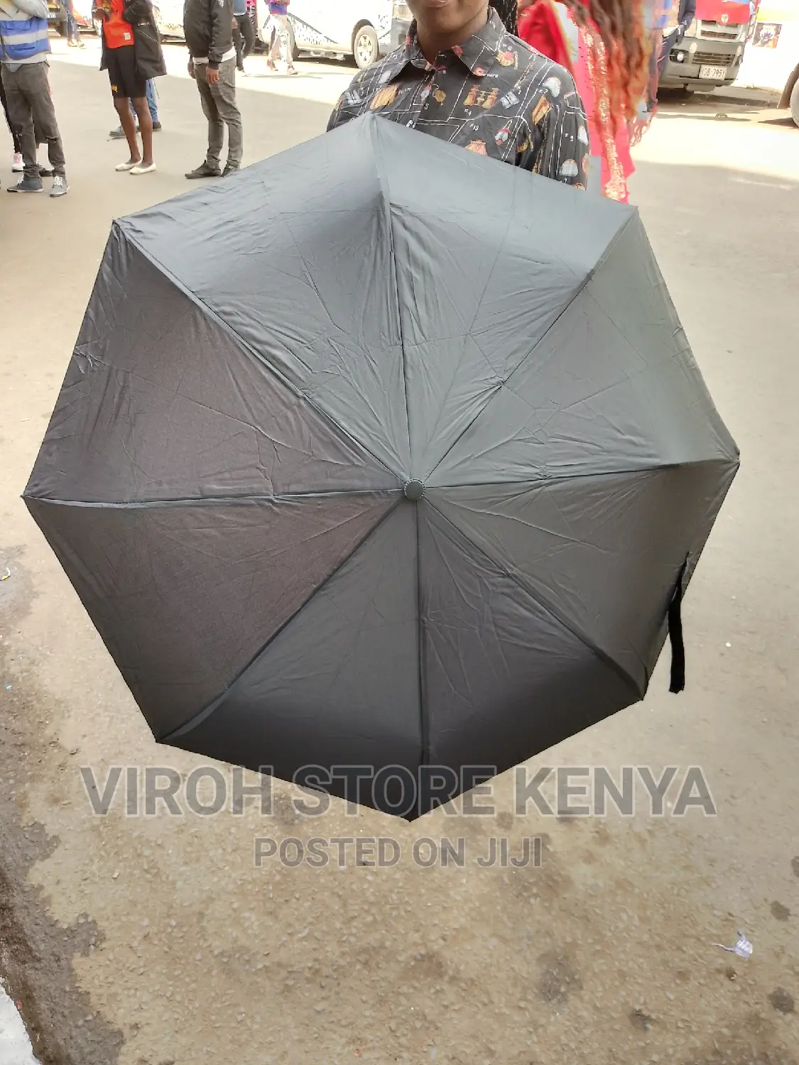 Foldable Pocket Umbrella - Black/Unisex