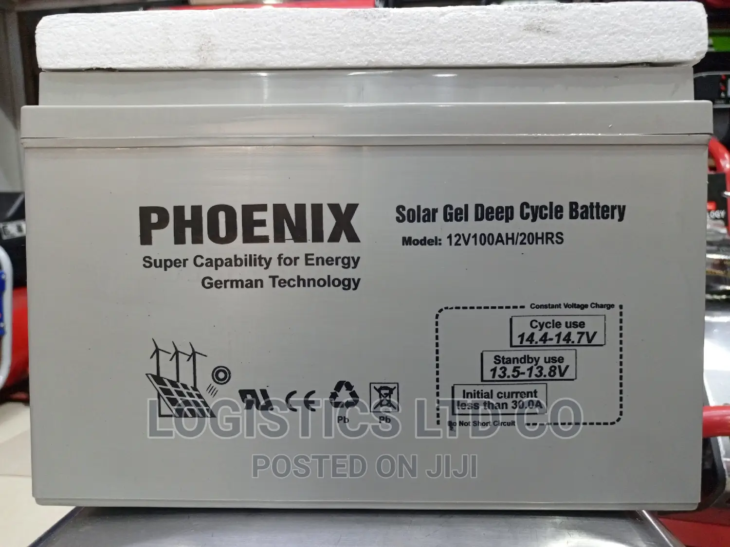Phoenix 12v-100ah 20hrs Solar Gel Deep Cycle Battery