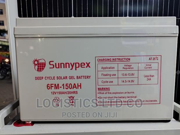 Sunnypex 12v-150ah 20hrs Solar Gel Deep Cycle Battery