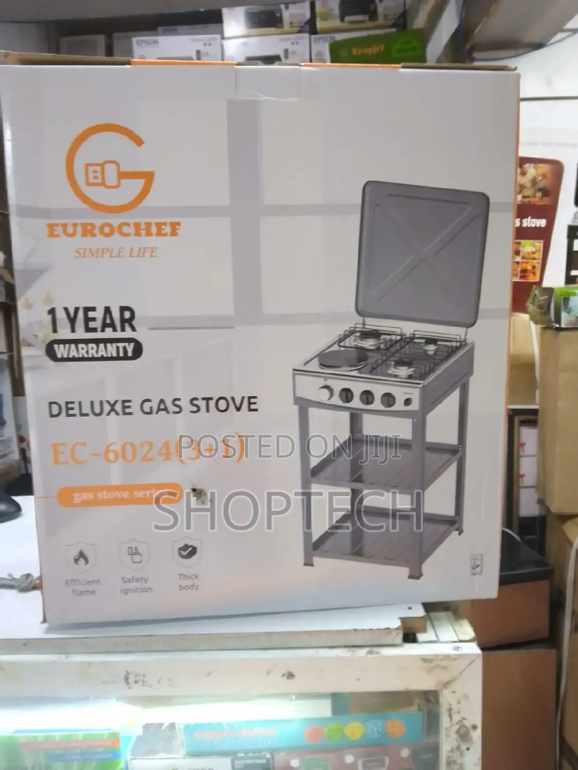 Eurochef 3+1 Standing Cooker With Shelves