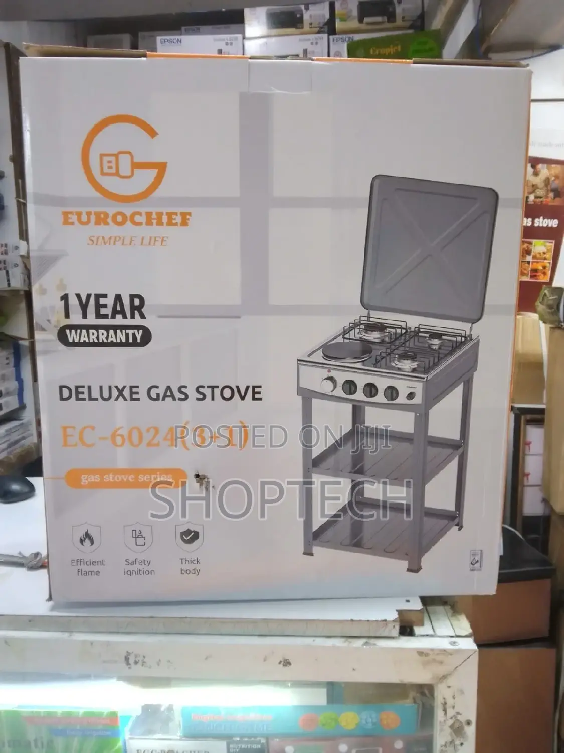 Eurochef 3+1 Standing Cooker With Shelves