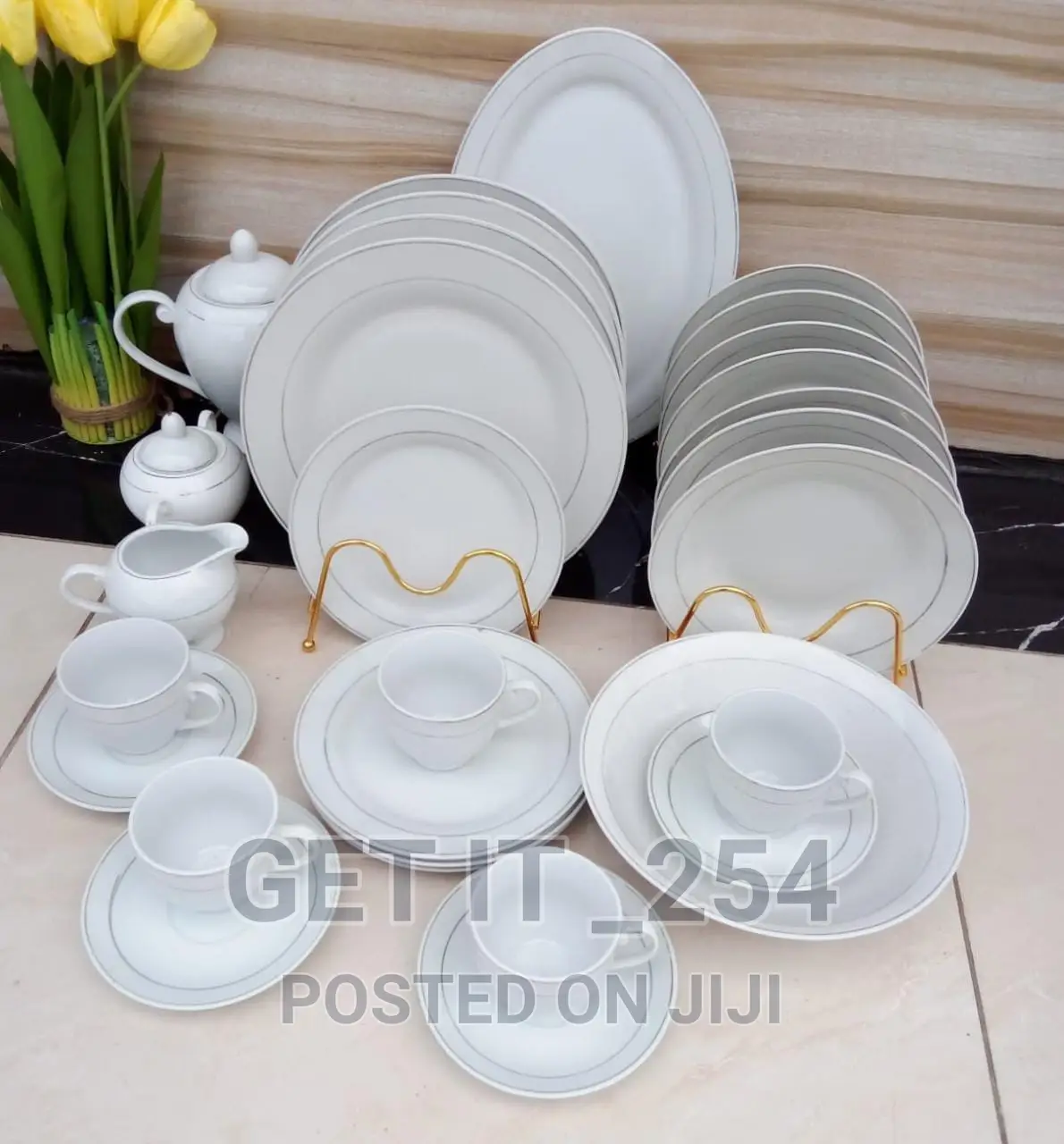 47 Pc Meuyan Dinner Ceramic Set Plain White