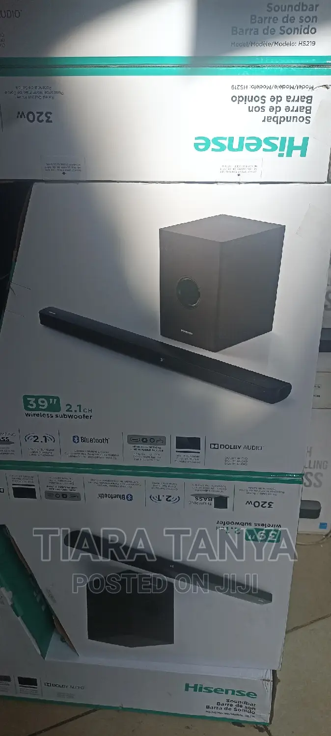 Hisense 320W HS219 2.1 Ch Soundbar With Wireless Subwoofer
