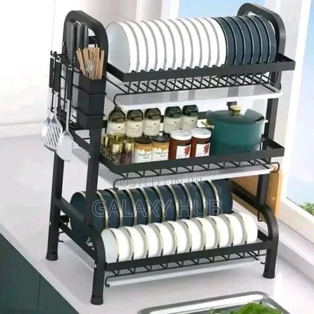 3 Tier High Quality Carbon Steel Dish Rack, Heavy Steel