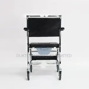 Commode Wheelchair With Castors U-Cut Bowl