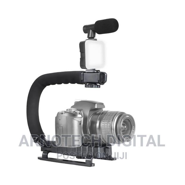 Vlogging Kit Stabilizer With Microphone Led Light - thumbnail 3