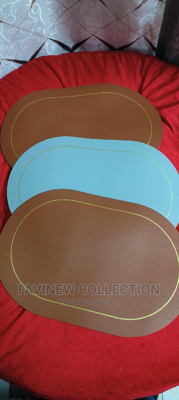 *Nordic Double Sided 6pcs Leather Anti-Slip Table Mats - thumbnail 2