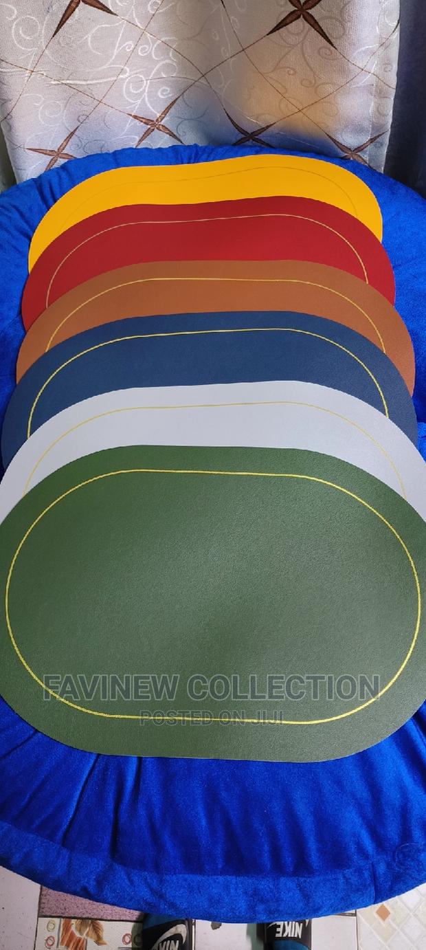 *Nordic Double Sided 6pcs Leather Anti-Slip Table Mats