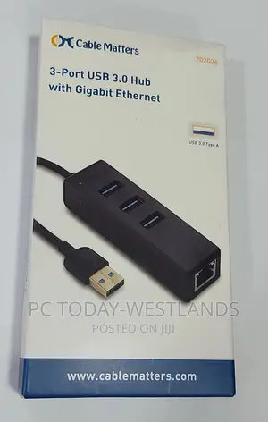 Cable Matters 4-in-1 USB Hub With Ethernet, Support Gigabit