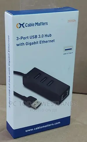 Cable Matters 4-in-1 USB Hub With Ethernet, Support Gigabit