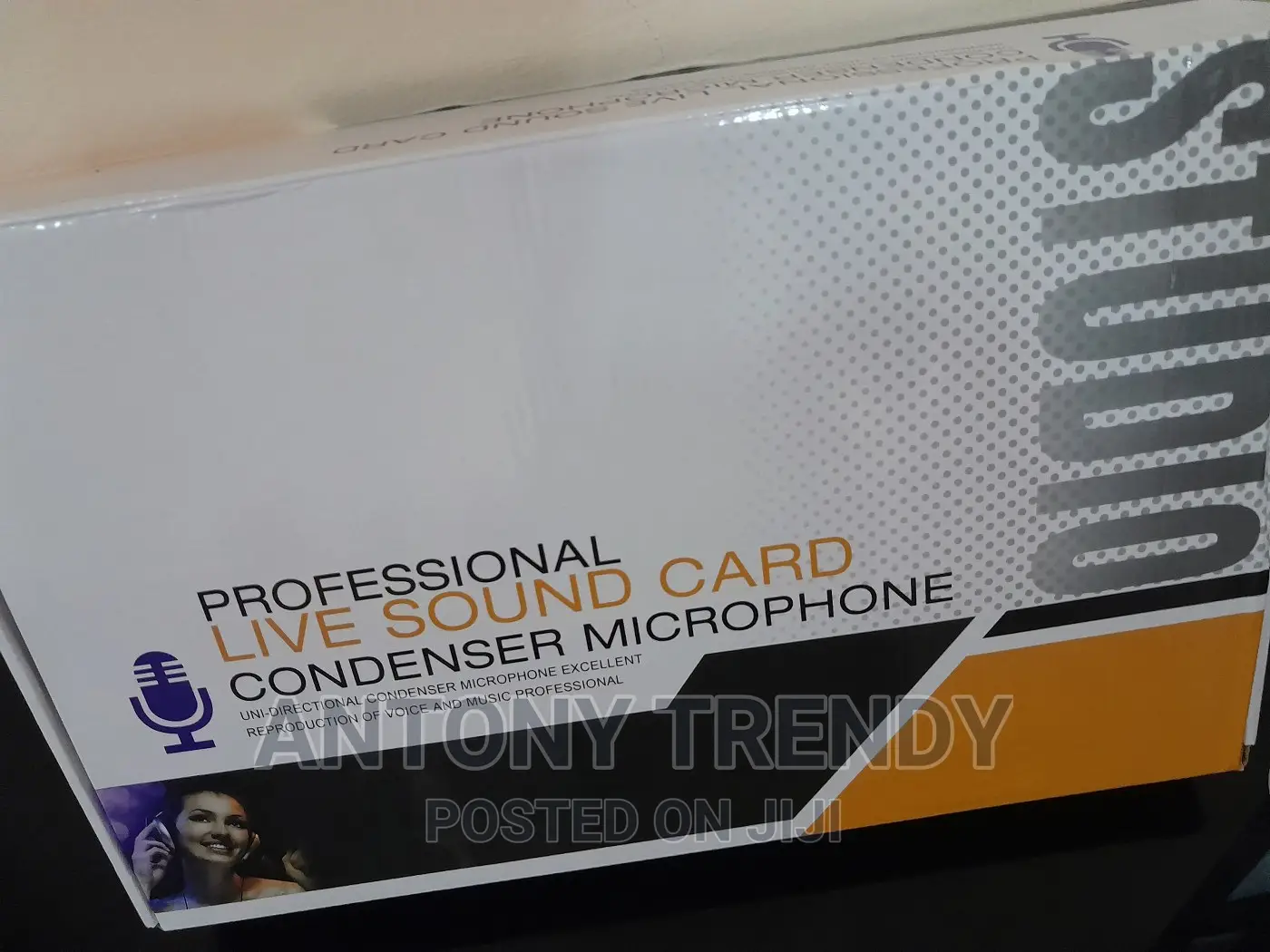 Condenser MICROPHONE With V8 Live Sound Card