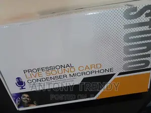 Condenser MICROPHONE With V8 Live Sound Card