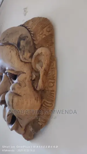 Wooden Mask, Very Detailed, Made Out of Soft Wood,