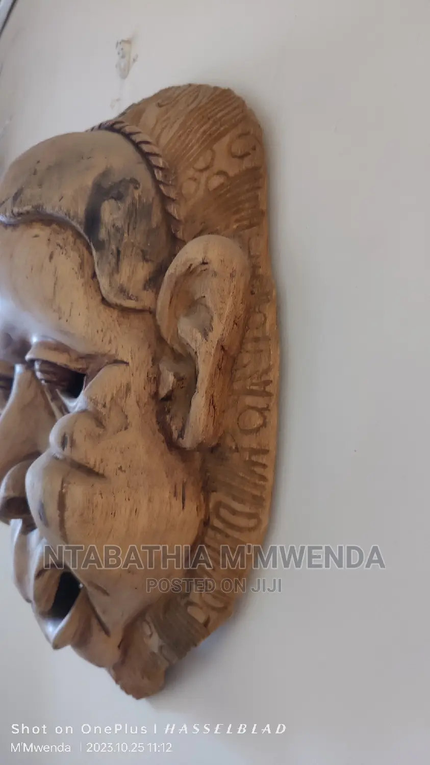 Wooden Mask, Very Detailed, Made Out of Soft Wood,