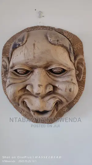 Wooden Mask, Very Detailed, Made Out of Soft Wood,