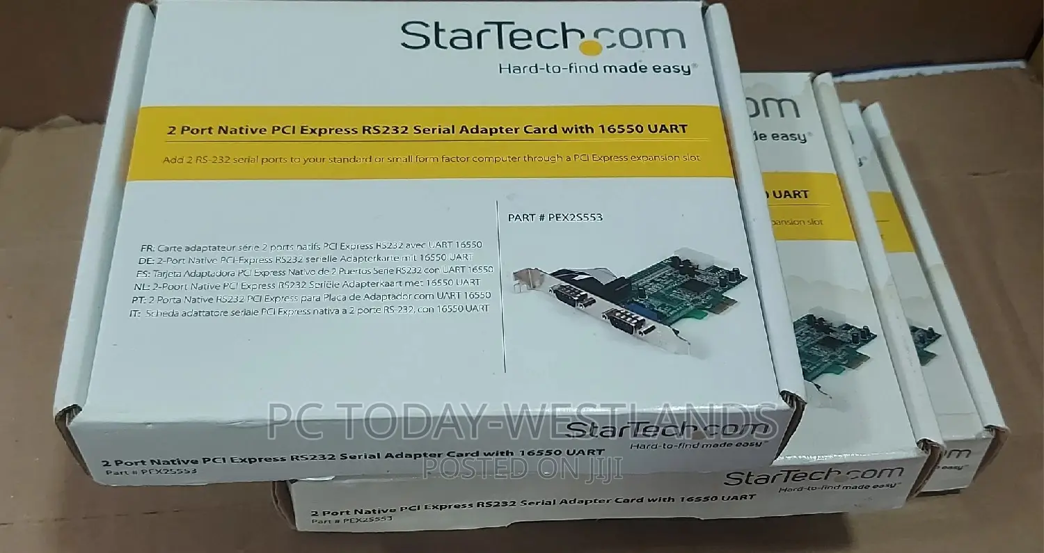 Startech 2-Port Pci Express Serial Card With 16c1050 Uart