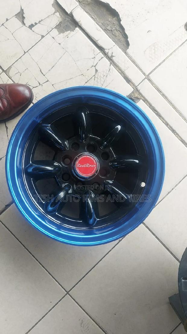 Black Blue Banana Rims Size 13 Inch Universal