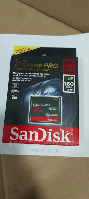 Sandisk Extreme Pro 64GB Compact Flash Memory Card CF 160MBS