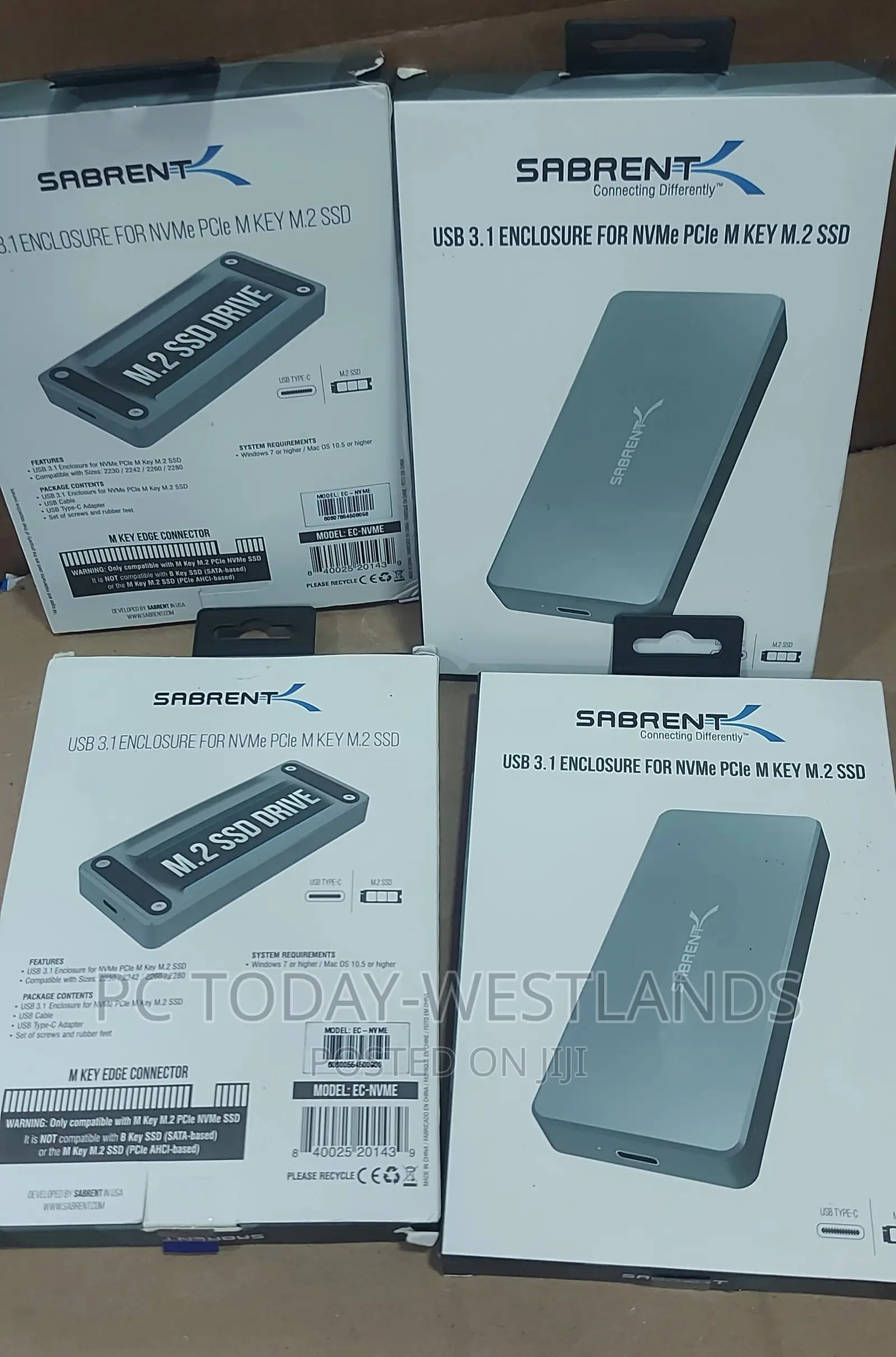 SABRENT USB 3.1 Aluminum Enclosure for M.2 Nvme SSD