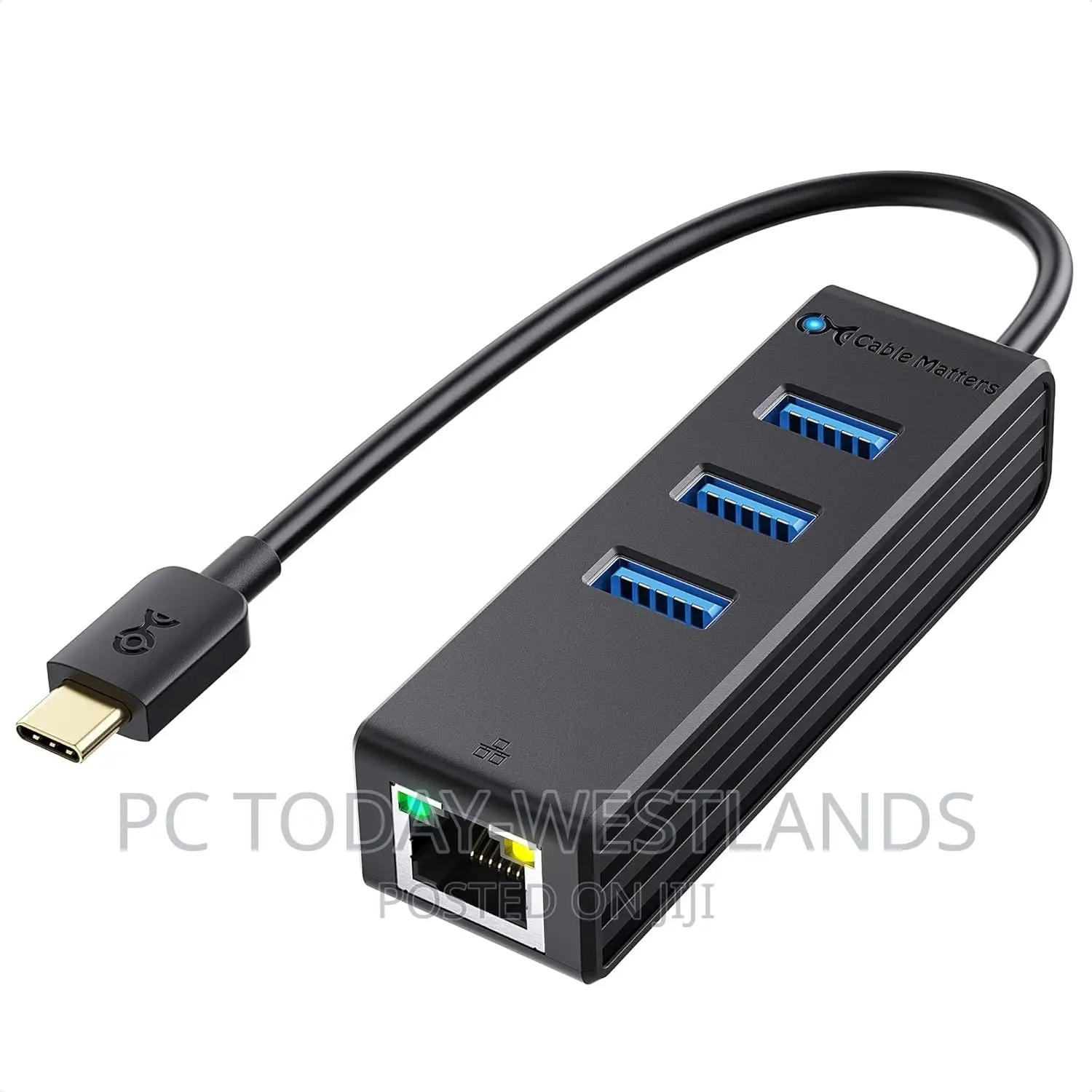 Cable Matters 4-in-1 USB C Hub Ethernet, Support Gigabit